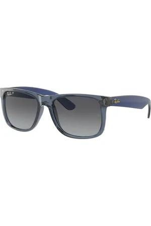 Ray-Ban Homme RB4165 JUSTIN 6596T3 Lunettes de soleil Nylon Gris Carré Polarisé Ombré