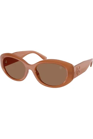 Ralph Lauren Femme RL8232U 624473 Lunettes de soleil Injecté Marron Ronde Normale