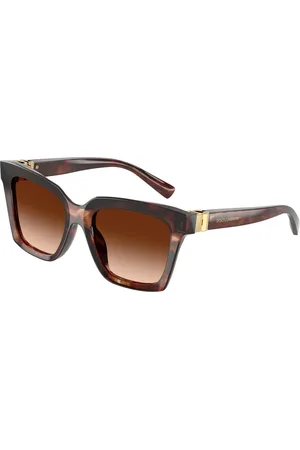 Dolce & Gabbana Femme DG4498 322274 Lunettes de soleil Acétate Marron Carré Normale Ombré