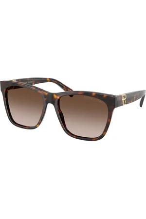 Ralph Lauren Femme RL8212 THE RICKY II 500313 Lunettes de soleil Acétate Marron Carré Normale Ombré