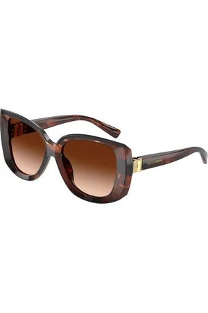 Dolce & Gabbana Femme DG4495 322274 Lunettes de soleil Acétate Marron Carré Normale Ombré