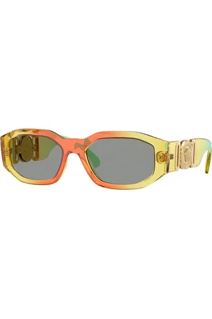VERSACE Homme VE4361 5530/1 Lunettes de soleil Nylon Gris Géométrique Normale