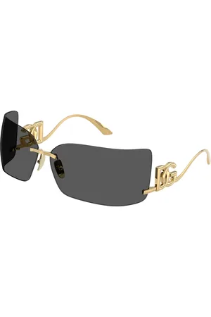 Dolce & Gabbana Femme DG2319 02/87 Lunettes de soleil Métal Gris Carré Normale