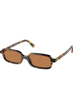 Miu Miu Femme MU 11ZS VAU2Z1 Lunettes de soleil Acétate Marron Carré Normale