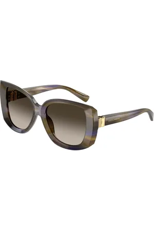 Dolce & Gabbana Femme DG4495 344713 Lunettes de soleil Acétate Marron Carré Normale Ombré