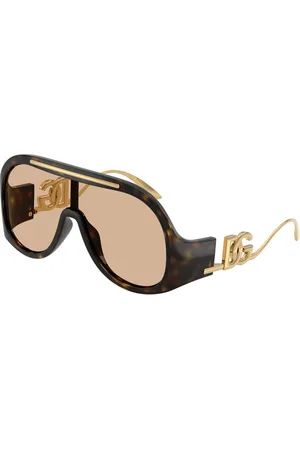 Dolce & Gabbana Femme DG6202 502/93 Lunettes de soleil Injecté Marron Pilote Normale