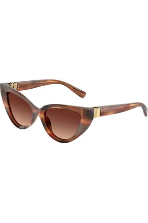Dolce & Gabbana Femme DG4497 322113 Lunettes de soleil Acétate Marron Cat Eye Normale Ombré