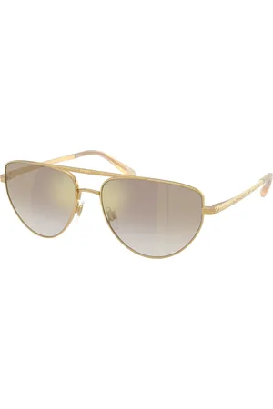 Ralph Lauren Femme RL7090 90046E Lunettes de soleil Acier Marron Pilote Normale Ombré