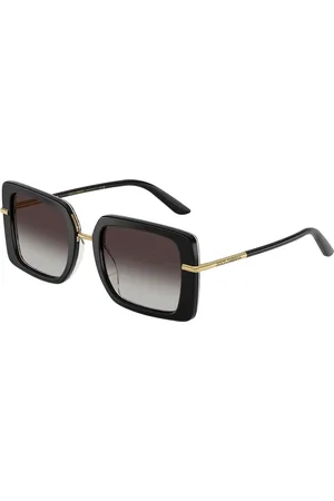 Dolce & Gabbana Femme DG4491 32998G Lunettes de soleil Acétate Gris Carré Normale Ombré