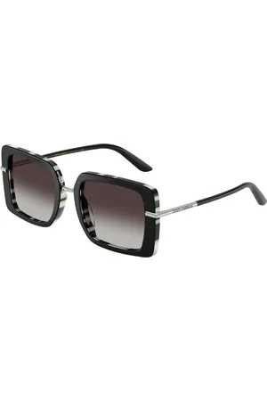 Dolce & Gabbana Femme DG4491 33728G Lunettes de soleil Acétate Gris Carré Normale Ombré