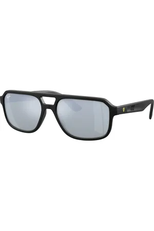 Ray-Ban Unisex RB4414M F68430 Lunettes de soleil Nylon Argent Géométrique Normale Miroir
