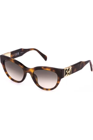 BLUMARINE Femme SBM866S 752 Lunettes de soleil Acétate Vert Papillon Normale Ombré