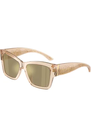 Dolce & Gabbana Femme DG4493 343203 Lunettes de soleil Acétate Jaune Carré Normale