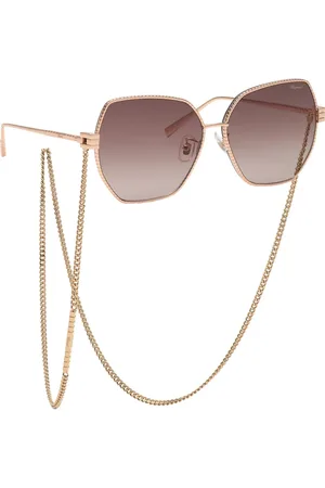 Chopard Femme IKCHL28 08FC Lunettes de soleil Métal Marron Géométrique Antireflet Ombré