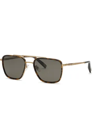Chopard Homme SCHL24V 8FFP Lunettes de soleil Métal Vert Carré Antireflet