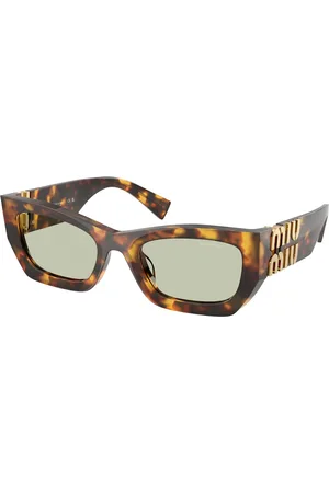 Miu Miu Femme MU 09WS 14L50O Lunettes de soleil Acétate Vert Carré Normale
