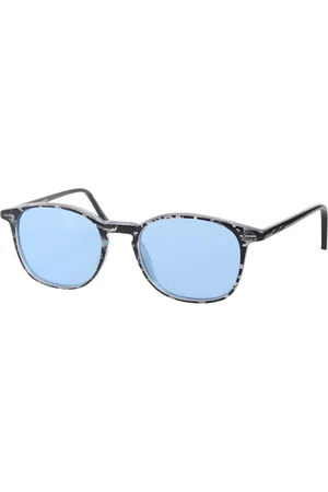 Italia Independent Unisex 5704 EYECARE Camo Black/Azzurro Lunettes de soleil de sortie Acétate Bleu clair Ronde Polarisé