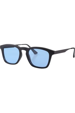 Italia Independent Unisex 5812 Nero opaco/Azzurro Lunettes de soleil de sortie Acétate Bleu clair Carré Polarisé