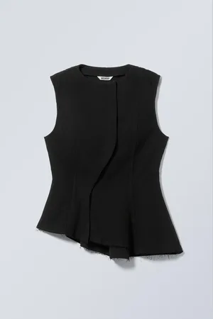 Weekday Sleeveless Asymmetric Peplum Top