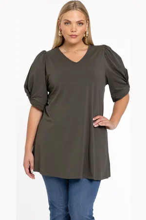 Yoek Tunique flare manchon bouffant COTTON