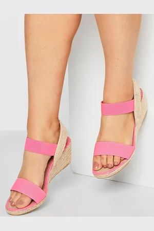 Yours Espadrilles Compensées Roses Pieds Larges E & eee