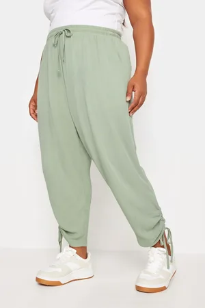 Yours Pantacourt Cargo Vert Sauge Léger , Women