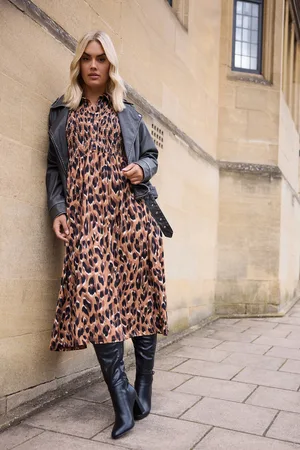 Yours Robe Midaxi Marron Design Léopard , Women