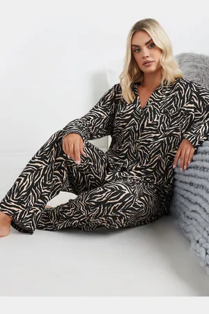 Yours Ensemble De Pyjama Beige Zébré Toucher Doux