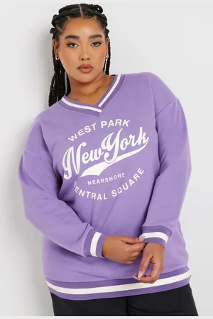 Yours Sweatshirt Varsity Lavande & Blanc 