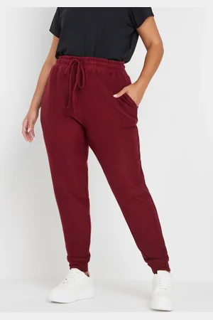 Yours Jogging Rouge Bordeaux Toucher Doux À Poches , Women