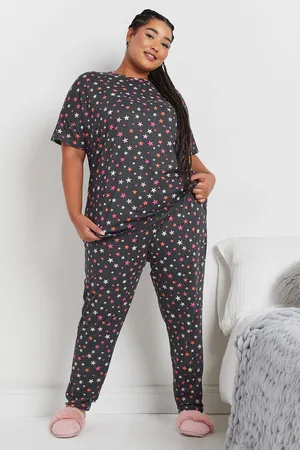 Yours Ensemble De Pyjama Gris Étoilé Manches Courtes