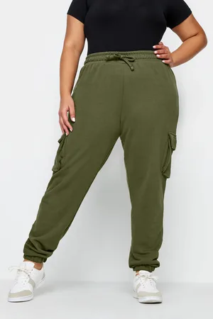 Yours Jogging Vert Kaki Coupe Cargo , Women