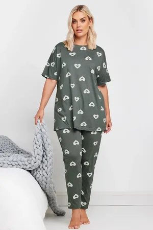 Yours Ensemble De Pyjama Gris Imprimé Coeurs