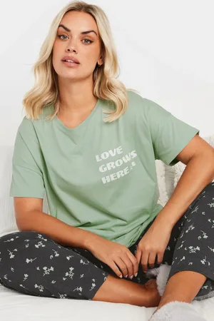 Yours Ensemble De Pyjama Vert Wide Leg 