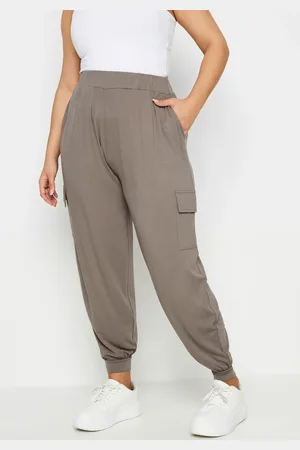 Yours Jogging Marron Cargo À Poches Coupe Sarouel , Women