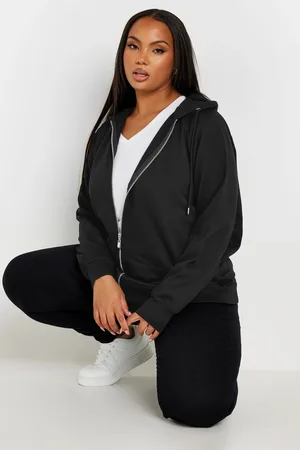 Yours Gilet À Capuche Noir En Coton , Women