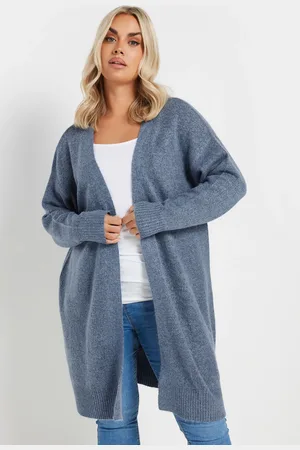 Yours Cardigan Bleu Toucher Doux En Maille, Women