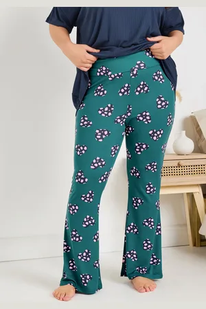 Yours Bas De Pyjama Vert Sarcelle Coeurs