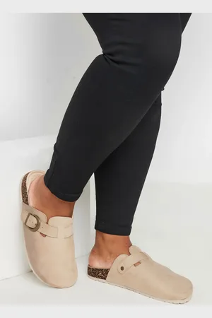 Yours Sabots Beiges Effet Daim Pieds Extra Larges eee