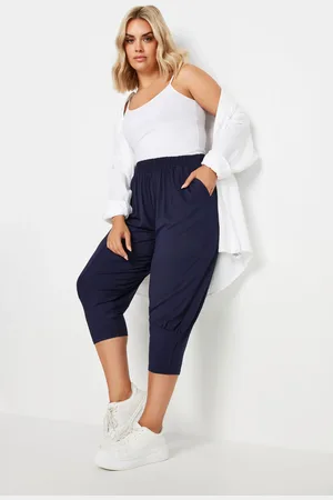 Yours Pantacourt Bleu Marine Coupe Sarouel , Women