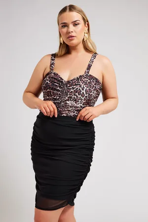 Yours Jupe Courte Noire Unie En Filet , Women