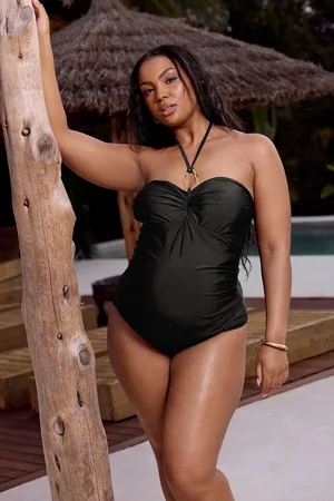 Bump It Up Maternity Maillot De Bain Une Pièce Noir Noué