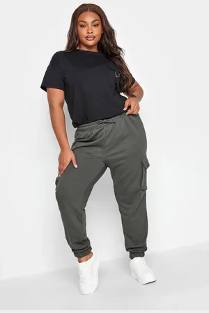 Yours Jogging Gris Charbonneux Coupe Cargo , Women