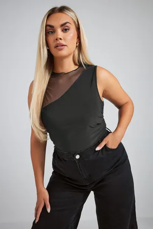 Yours Body Noir Asymétrique En Filet , Women