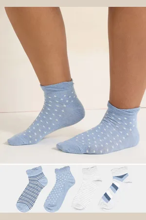 Yours Lot De 4 Paires De Chaussettes Bleues Rayures
