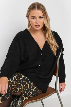 Yours Cardigan Noir Doux En Maille , Women