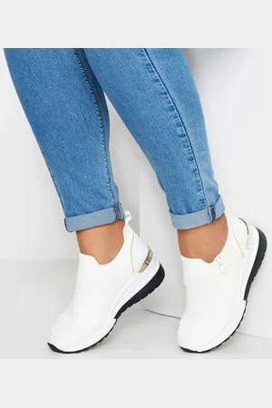 Yours Baskets Blanches Plateformes Design Métallique Pieds Larges E