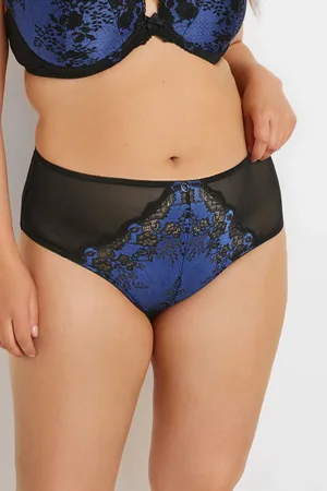 Yours Culotte Noire & Bleue Nuit Design Dentelle
