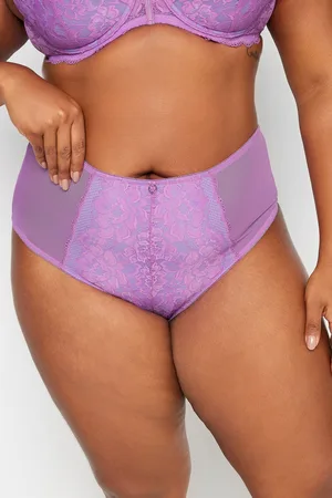 Yours Culotte Violette Taille Haute Dentelle