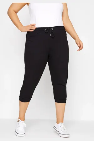 Yours Jogging Noir Style Pantacourt, Women